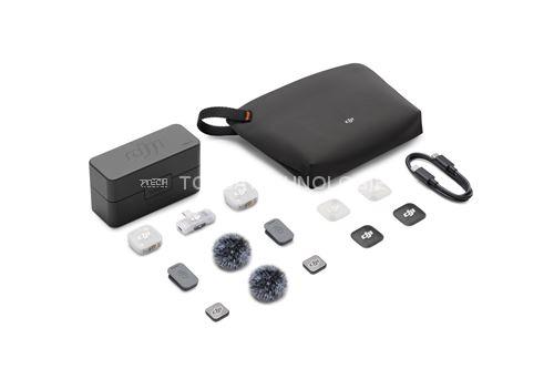 Microphone sans fil Dji Mic Mini 2 Bluetooth 2 TX + 1 Mobile RX + Etui de chargement Noir