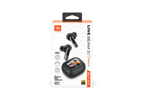 Ecouteurs sans fil Bluetooth JBL Live Beam 3 avec réduction de bruit Noir
