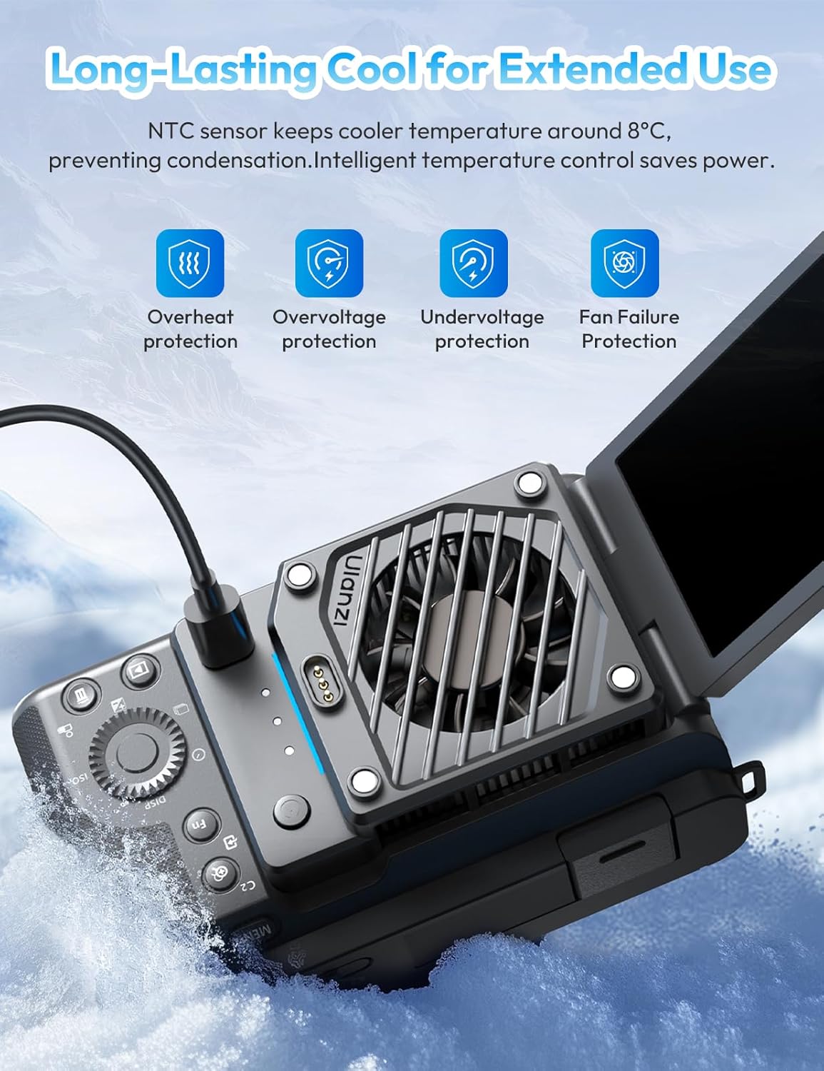 Refroidisseur d'appareil photo avec Batterie