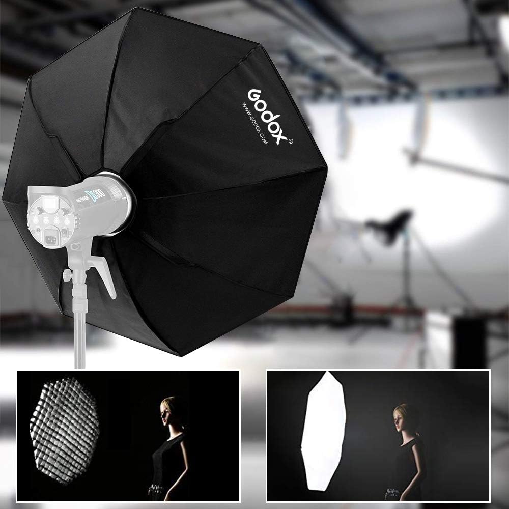 GODOX Grille Softbox 140cm Boîte à Lumière Octogonale Photographie Lumière avec Bowens Mount pour Portrait Produit Photographie Studio Flash Speedlight