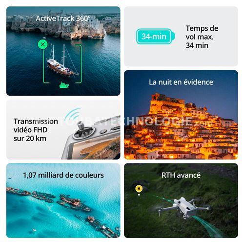 Drone Dji Mini 4 Pro Fly More Combo avec radiocommande